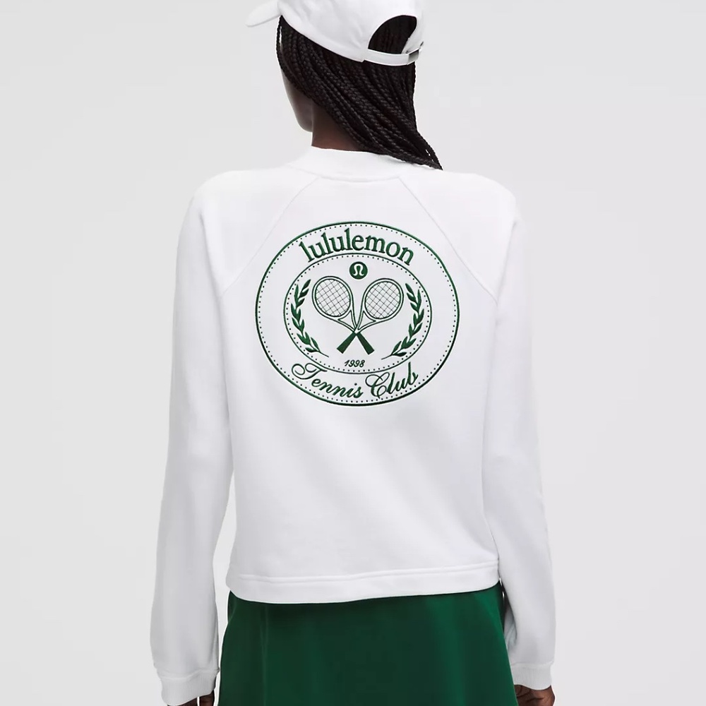 Lululemon Cotton French Terry Crewneck Pullover Tennis Club, M